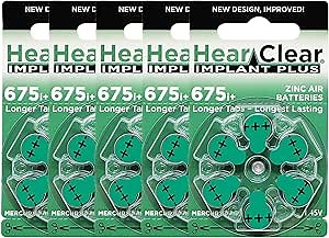 Size 675P PR44SP Cochlear Implant 1.45V Hearing Aid Batteries (30 Batteries)