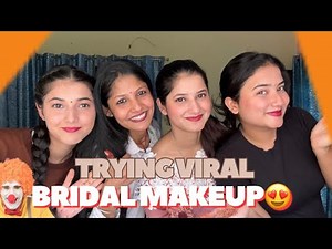 Trying Viral Bridal Makeup at Home 💍😂 | Funny Indian Makeup Challenge 2025 | Expectations vs Reality
