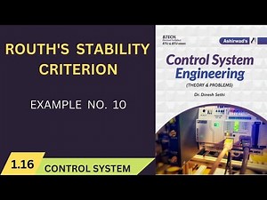 Lec -1.16 Example 10 | Routh's Criterion, #routhcriterion, #rtuwallah ,#controlsystem