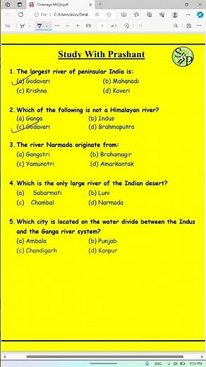 Class IX Drainage MCQs l IX Geography MCQs #geography