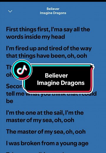 Believer Imagine Dragons lyrics