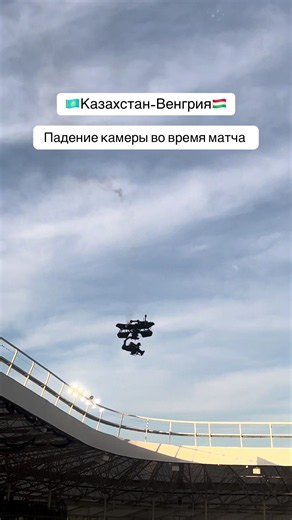 Казахстан — Венгрия: падение камеры во время матча — дебрецен