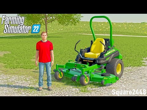 NEW CONTRACT! | MOWING WITH JOHN DEERE ZERO TURN! | LAWNCARE | FARMING SIMULATOR 22