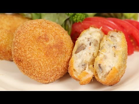 Crab Cream Korokke Recipe (Japanese-style Fried Croquettes Filled with Seafood) | Cooking with Dog