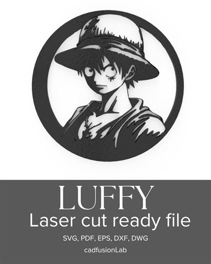 One Piece Anime SVG | Luffy Laser Cut DXF | CNC Plasma & Laser Engraving | Digital Download - Etsy Canada