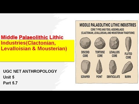 Middle Palaeolithic lithic industries / UGC NET Anthropology