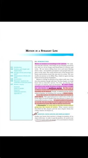 Motion in a Straight Line | Important Points & Formulas | NEET Physics Revision |#neet#ncert#shorts