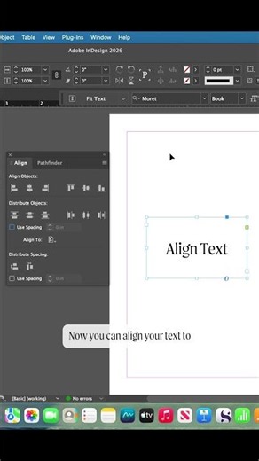 Align Text Frames #writing #indesign #publishing #printing #bookdesign #authorlife #writingcommunity