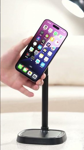 Magnetic Phone Stand for MagSafe, Height Adjustable iPhone Stand for Desk with 360° Rotation