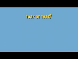 tear or tear?