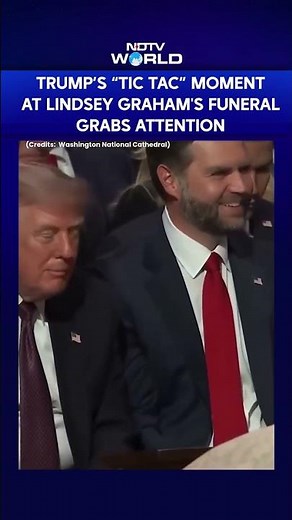 Donald Trump’s “Tic Tac” Moment at Lindsey Graham Funeral Sparks Social Media Buzz