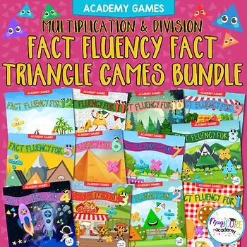 Multiplication & Division Fact Family Fluency Digital Games Fact Triangles Timed