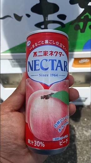 伊藤園の自販機で不二家ネクターピーチを購入。