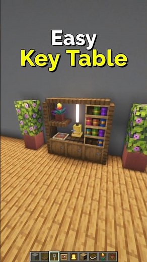How to Make an Easy Key Table in Minecraft – Easy Decoration | CupSapling #minecraft #shorts #easy