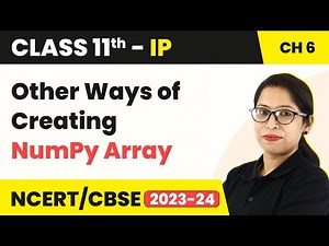 Ways of Creating NumPy Array (Theory & Practical) | Class 11 Informatics Practices Chapter 6 | 2024