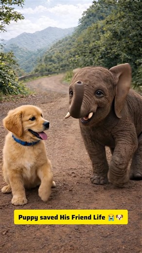 😭Emotional Puppy Saved His Friend Life 🐶The Elephant