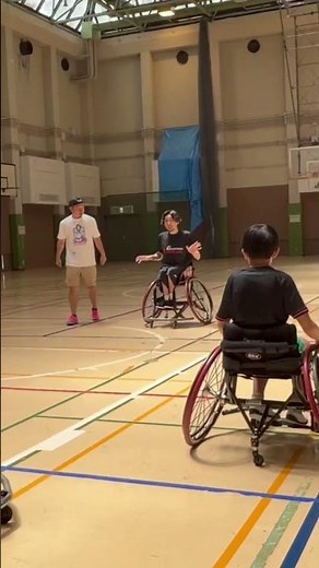 ♿️🏀サカイサンズ 車いすバスケ体験 バスケ車操作説明する大内さん#共生社会 #フォースタート #車いすバスケ #サカイサンズ