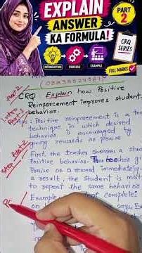 EXPLAIN Answer Formula with Positive Reinforcement | CRQ Series Part 2 | Teaching License 2026