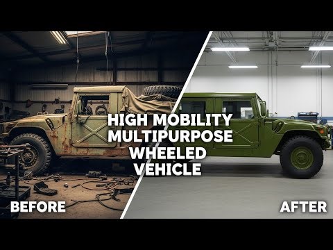 ASMR Restoration – Abandoned HMMWV (Humvee) | Military Vehicle Rebuild