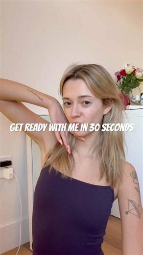 GET READY WITH ME IN 30 SECONDS #getreadywithme #grwm #makeuproutine