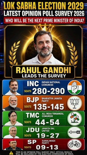 Rahul Gandhi Wave? Congress 290 Seats 😱 | Lok Sabha Election 2029 Opinion Poll #rahulgandhi #tvk