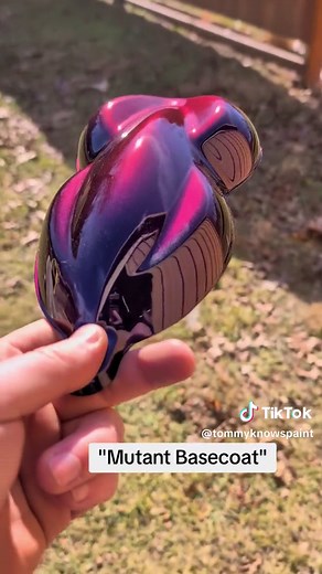 🤯 Mutant has a mind-blowing shift with Candy Paint hues ranging from purple to red to blue! 🛒 exclusively available from @The Spray Source #custompaint #kandypaint #colorshift #candypaint #fypシ #kustompaint #thespraysource #chameleonpaint #customcar