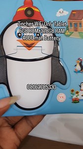 7inches K1 tablet Features: * Eye protection screen * 6GB ROM 128GB RAM * 4000mAH Battery * WiFi only (doesn't use sim) * Andriod 13, can be upgraded anytime Come with charger, eyeglass, touch pen Price: 85,000 naira only Discount on bulk purchase (6pcs and above) We are still taking orders for delivery Worldwide 0816 278 5330 | E-Venue Party Supply Limited