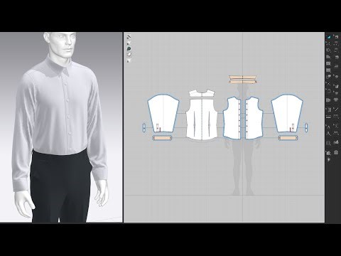Drafting Dress Shirt, Marvelous Designer, Clo