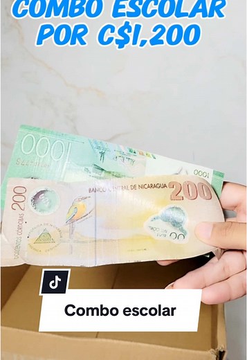 Combo de útiles escolares por C$1,200 en Nicaragua