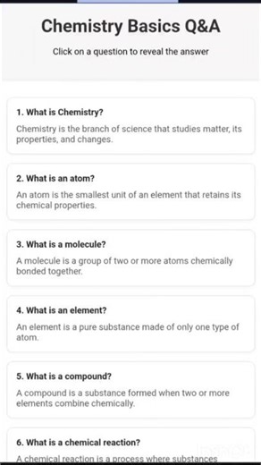 10 Chemistry Terms You NEED to Know 📝 | For You Page #Shorts #EduShorts #ScienceShorts #QuickTips