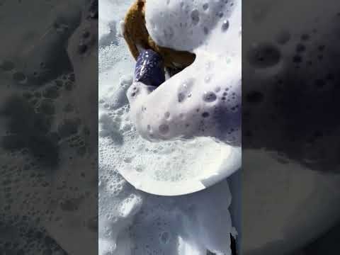 Bleach reaction in snow