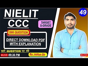 49- CCC JAN+FEB EXAM 2025 | CCC MARATHON CLASS | CCC 30 MOST IMP QUESTION | Boosting Skills CCC