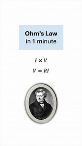 ElectricalMath on Instagram: "Ohm’s law explained in one minute. When a voltage is applied across a conductor, the size of the current that flows through it depends on the resistance said conductor offers to the flow of electrons. Physically, this is due to collisions between the electrons and the atoms of the conductor. In 1826, a German scientist named Georg Ohm found experimentally that in metal conductors, current is directly proportional to voltage at a fixed temperature. This became known 