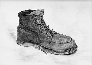 靴（ブーツ）-鉛筆デッサン描き方｜デッサン初心者のための描き方講座