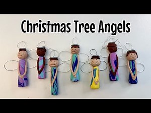 How to make Christmas tree angels! Beautiful clay angels - simple xmas craft 😇