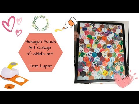 DIY Hexagon Collage Child’s Art Keepsake Art Project
