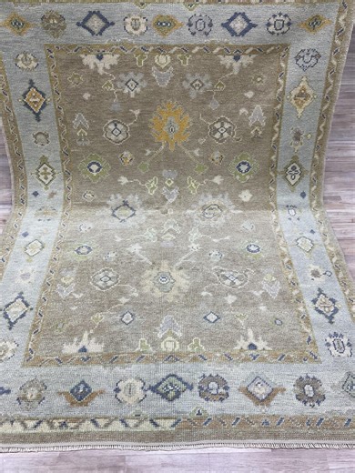 5x7 Oushak Rug:handmade Turkish Wool Rug,bedroom,kitchen,farmhouse - Etsy