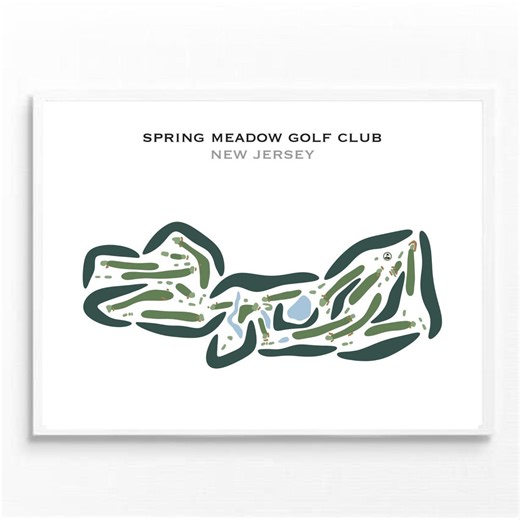 Spring Meadow Golf Club, NJ | Golf Course Map, Golf Map, Golfer Gift for Him, Scorecard Layout, Golfer Boyfriend Gift, Art Print Decor - Etsy