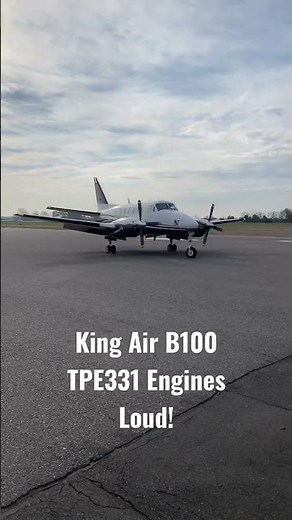 King Air B100 with Garrett TPE 331 engines. #shorts #kingair
