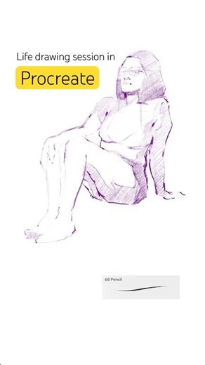 Life drawing session in Procreate. Human figure sketching. Sketchbook tour.