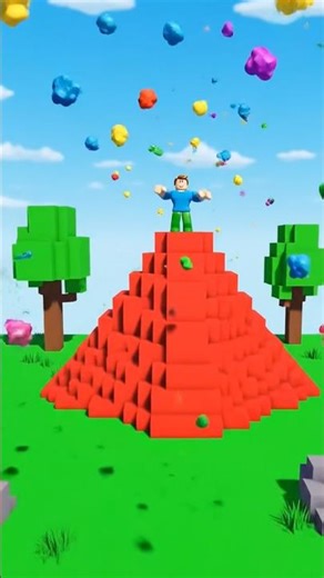 A Roblox avatar drinks a strange glowing potion and gains random powers #roblox #shorts