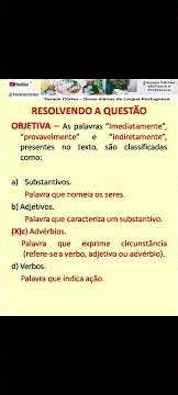 Questão sobre advérbio