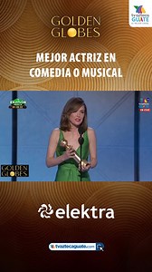 #GoldenGlobes2026 | 🏆✨ Mejor Actriz – Comedia o Musical Rose Byrne se consagra en los Golden Globes por su interpretación en If I Had Legs I’d Kick You 🎭🌟 Una noche llena de estrellas, emociones y grandes momentos… @elektra_gt creando #MomentosFelices ✨💛 📺 Sintoniza en vivo #TvAztecaGuate a través del canal 8 en señal abierta y en todas las compañías de cable📲 Y por play.tvaztecaguate.com #ElMejorCanal | TV Azteca Guatemala