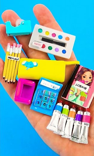 Tiny but Awesome 🌟 9 DIY mini school supplies