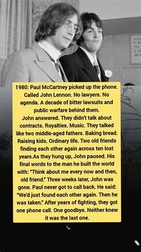 The Last Phone Call Between Paul McCartney and John Lennon 💔
