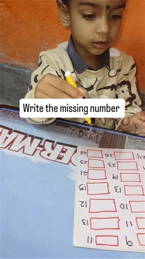 Shivansh Patel on Instagram: "Write the missing number. Develops Core Math Skills: Reinforces counting, number recognition, sequencing, and place value. Builds Foundational Math: Prepares children for addition, subtraction, multiplication, and division. Enhances Mental Skills: Improves focus, pattern recognition, and logical thinking. Boosts Confidence: Increases comfort with numbers and reduces math anxiety. Engages Learning: Makes learning math fun through interactive activities like number li