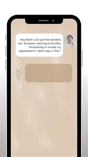 7.2K views · 29 reactions | Scam Alert!  Let's drop in on a text conversation between Dr. Emily and Dr. Mark as they uncover a common DEA impersonation scam targeting healthcare workers. Watch our quick video to learn what to look for! #DEAScam #HealthcareFraud More info: https://www.dea.gov/press-releases/2024/10/24/dea-warns-healthcare-workers-impersonation-scam-targeting-doctors-and | Drug Enforcement Administration - DEA | Facebook