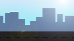 Download City Buildings Background Sunny Day and Traffic Road for free