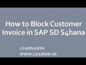 Block Customer Invoice in SAP SD | sales process sap | block customer sap | sap sales & distribution