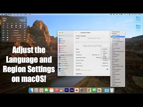 How to Adjust the Language and Region Settings on macOS